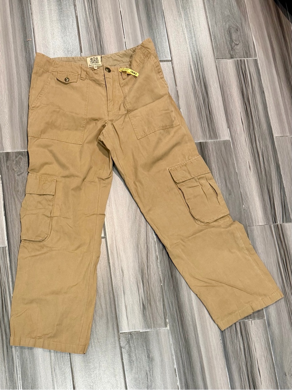 Vintage Y2K Juicy Couture Men’s Cargo Pants in Khaki Brown
